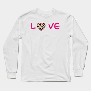 Leopard heart love Long Sleeve T-Shirt